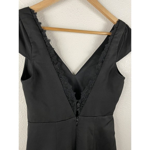 Lulus Womens Size Small Love Will Follow Black Cap Sleeve Mermaid Maxi Dress - Picture 6 of 8